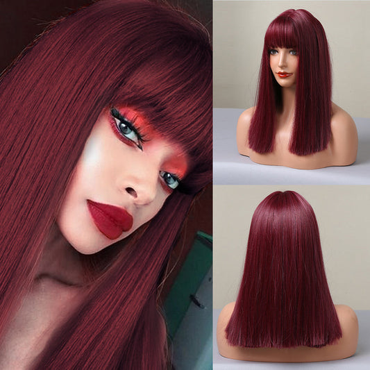 Wine Red | Straight Hair | 18inch | Apn Realway