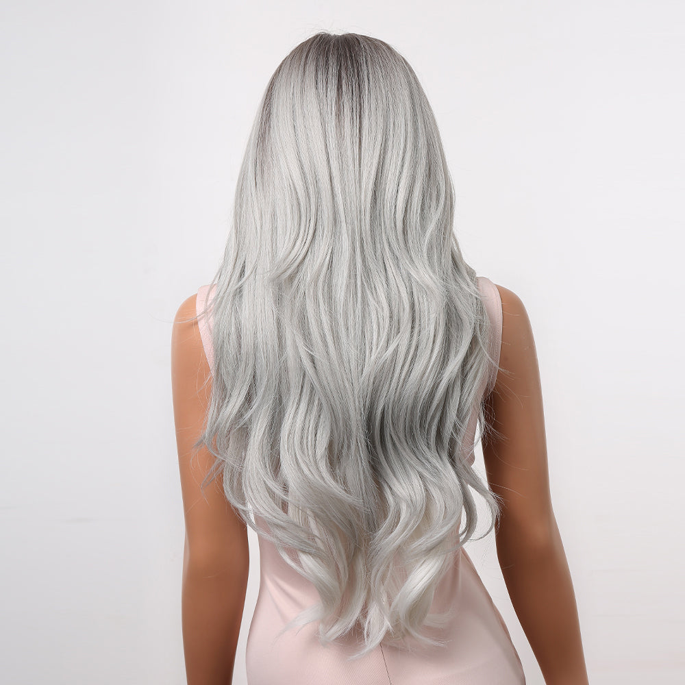 Serenity | Gray Gradient Wig | Body Wave Wig | 28 inch Wig | TM Pop