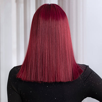 Gracelyn | Red | Long Straight Wigs With Bangs | 18 inch | LC477-1 | Apn Popinrow