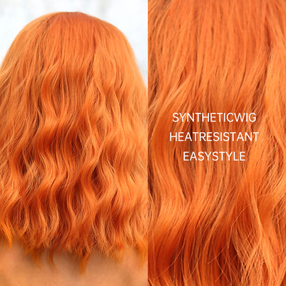 Aniyah | Orange | Wavy Bob wigs | 16 Inch | WL1006-1 | Apn Popinrow