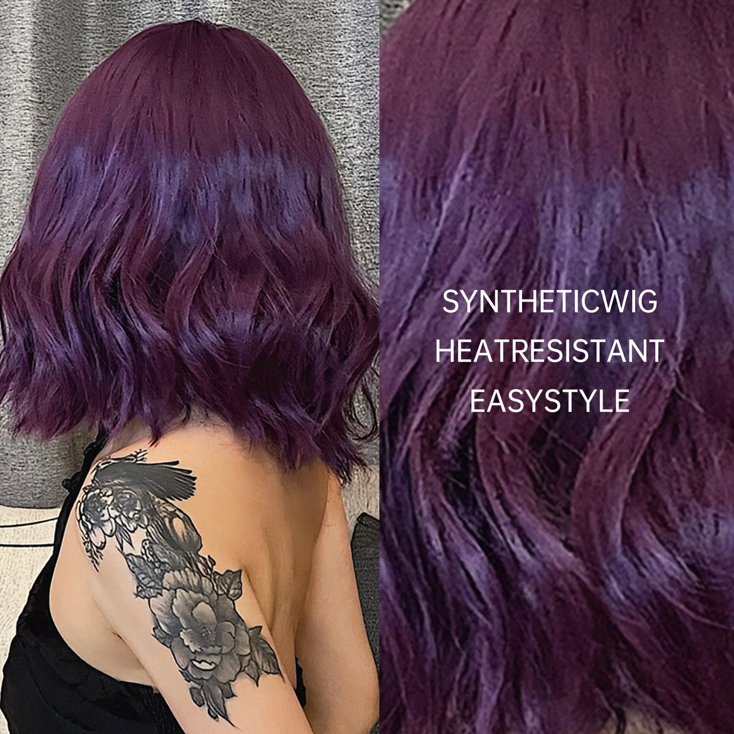 Lauren | Purple | Short Wigs | 14 Inch | WL1006-3 | Apn Popinrow