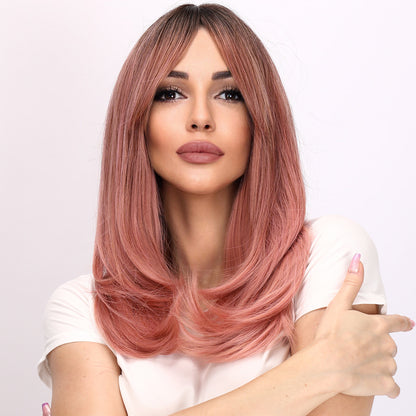 Ryleigh | Pink Gradient Wig | Loose Straight Bob Wig | 22 inch Wig | TM Pop