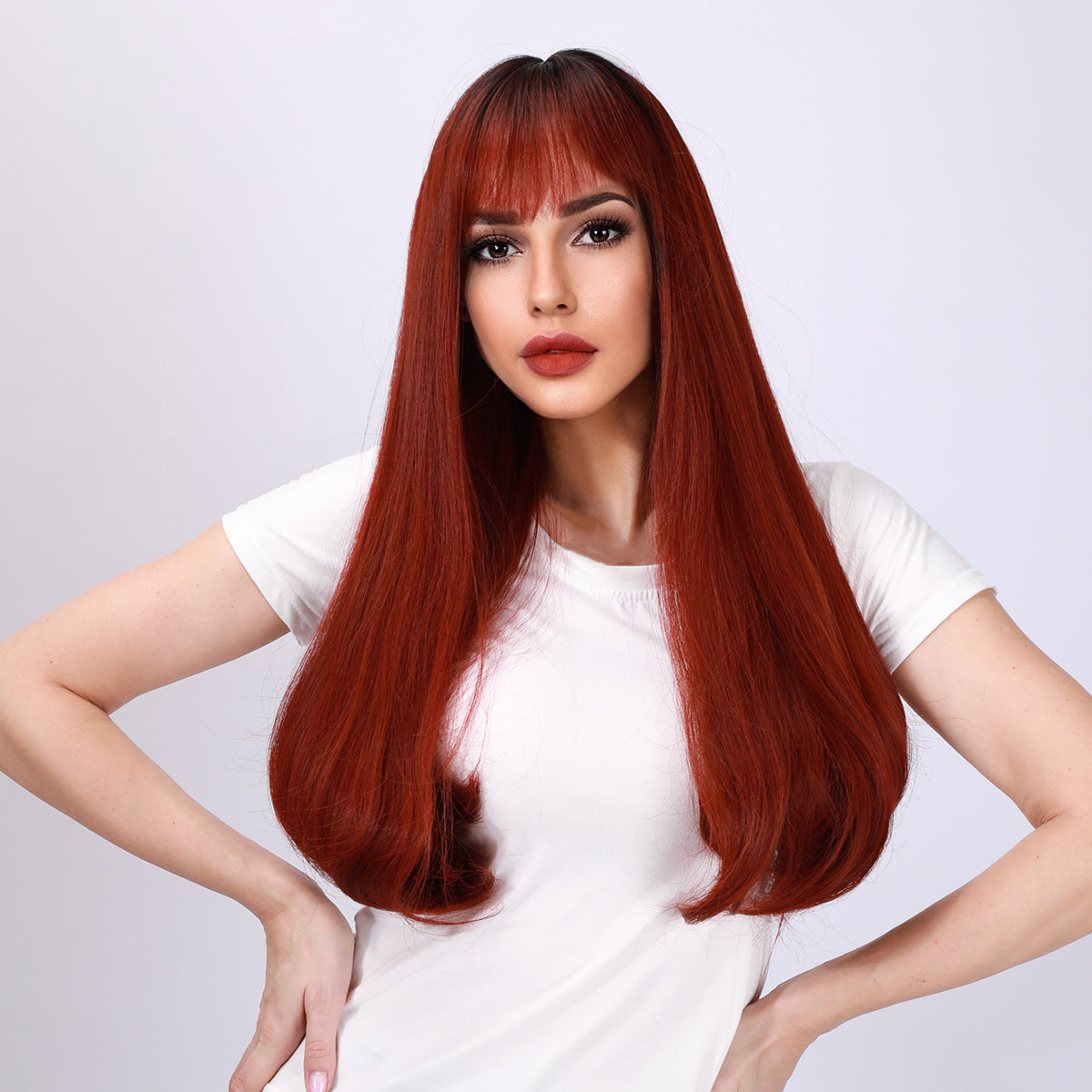Nyla | Wine Red Wig | Deep Wave Wig | 22 inch Wig | TM Pop