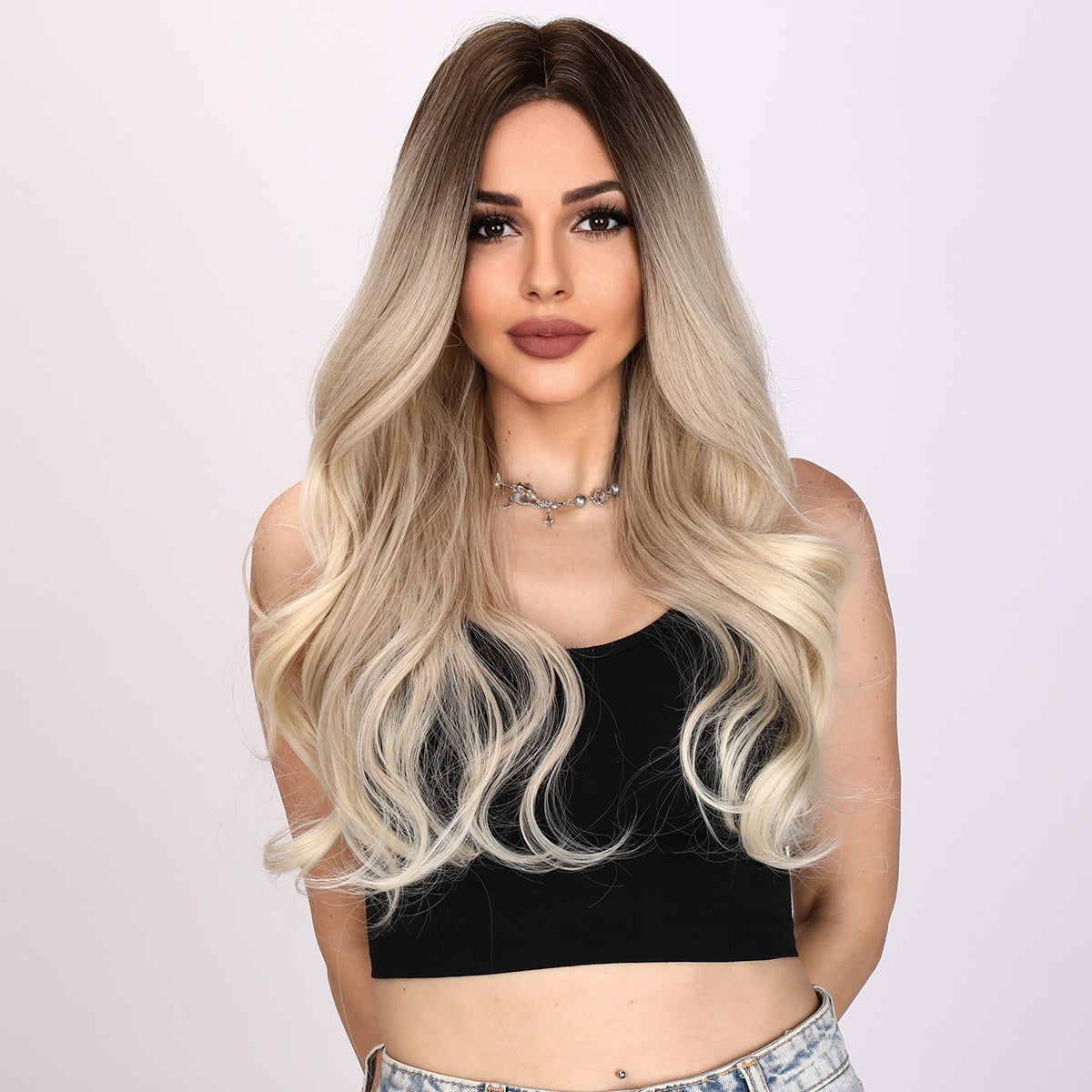 Alana | Blonde Gradient Wig | Loose Wave Wig | 26 inch Wig | TM Pop