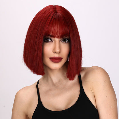Fiona | Red Wig | Bob Wig | 12 inch Wig | TM Pop