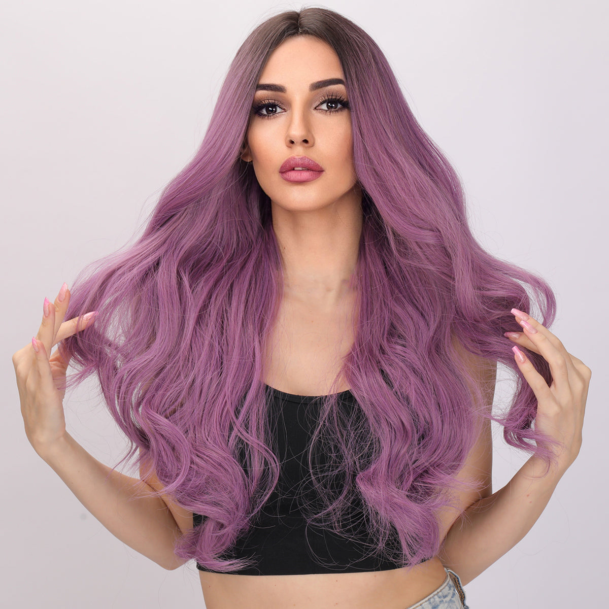 Iris | Purple Wig | Body Wave Wig | 28 inch Wig | TM Pop