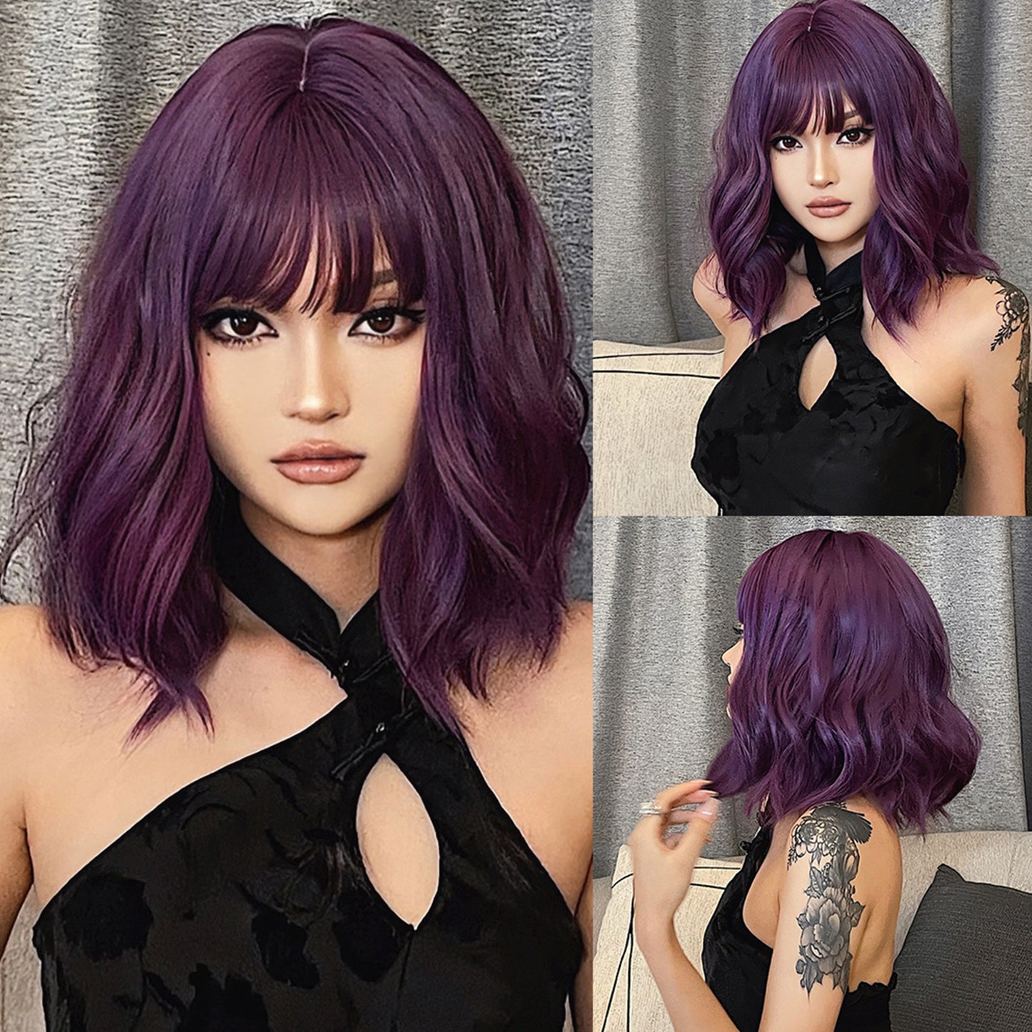 Lauren | Purple | Short Wigs | 14 Inch | WL1006-3 | Apn Popinrow