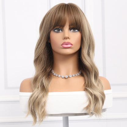Morgan | White and Gold MIX Wig | Loose Wave Wig | 22 Inch Wig | TM Pop