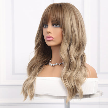 Morgan | White and Gold MIX Wig | Loose Wave Wig | 22 Inch Wig | TM Pop