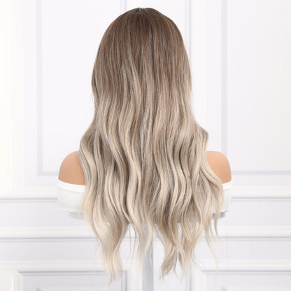 Callie | Gray and Brown Gradient Wig | Loose Wave Wig | 22 inch Wig | TM Pop