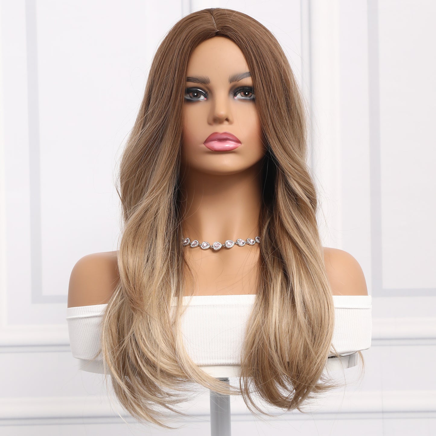 Caroline | Blonde and Ombre Wig | Long Curly Wig | 22 inch Wig | TM Pop