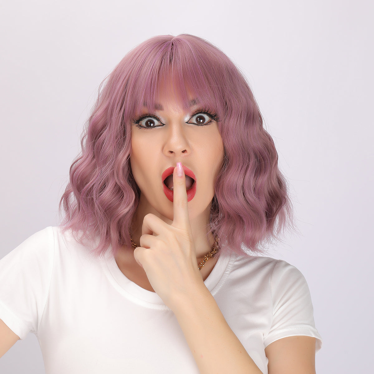 Valeria | Purple Wig | Straight Bob Wig | 14 inch Wig | SM033 | Apn Popinrow