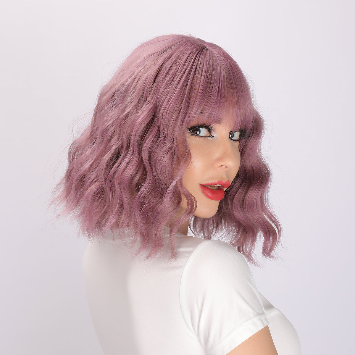 Valeria | Purple Wig | Straight Bob Wig | 14 inch Wig | SM033 | Apn Popinrow