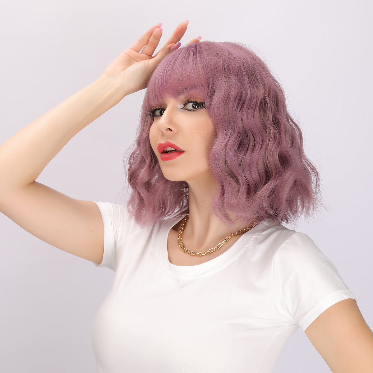 Valeria | Purple Wig | Straight Bob Wig | 14 inch Wig | SM033 | Apn Popinrow