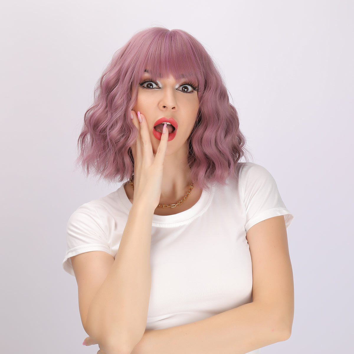 Valeria | Purple Wig | Straight Bob Wig | 14 inch Wig | SM033 | Apn Popinrow