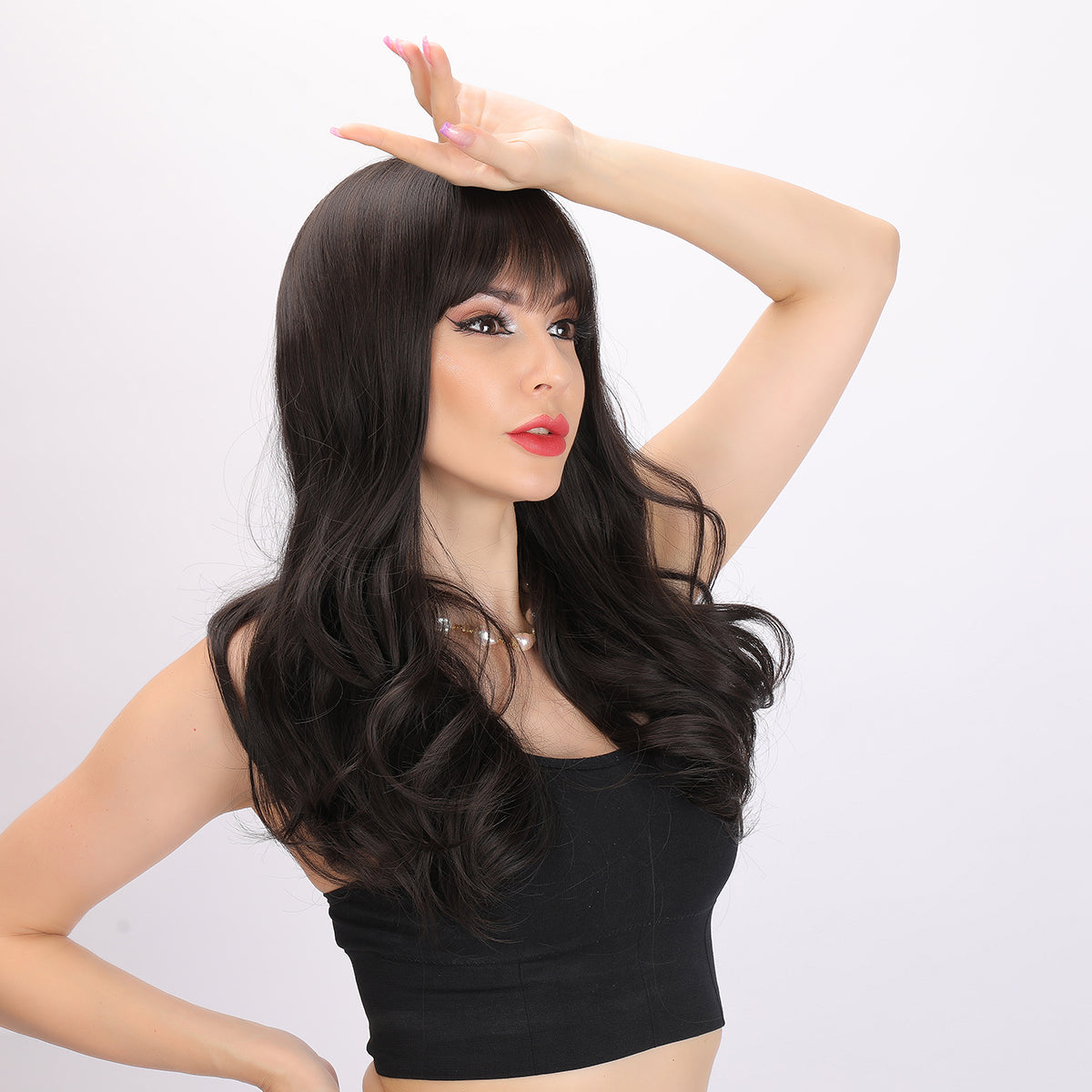 Lennon | Brown Wig | Deep Wave Wig | 24 inch Wig | SM226-2 | Apn Popinrow
