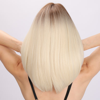 June | Blonde Wig | Straight Bob Wig | 18 inch Wig | TM Pop