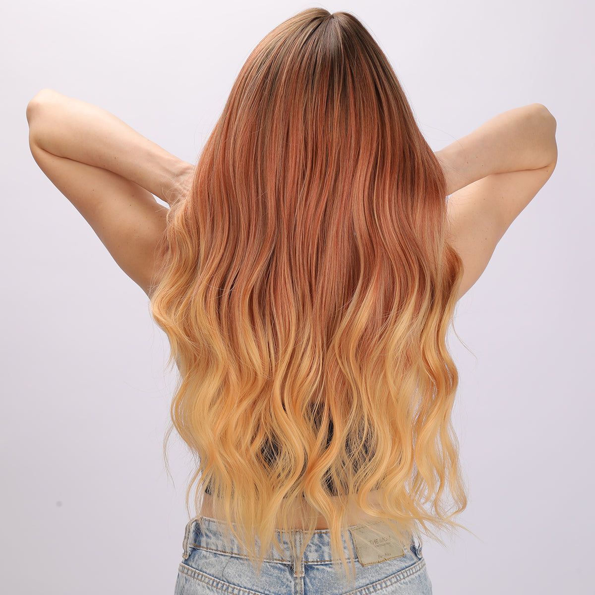Kamila | Ombre Orange and Yellow Wig | Loose Wave Wig | 28 inch Wig | TM Pop