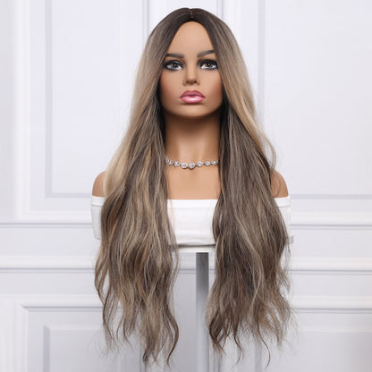 Juliana | Blonde and Brown Gradient Wig | Body Wave Wig | Curly Wig | 28 inch Wig | TM Pop