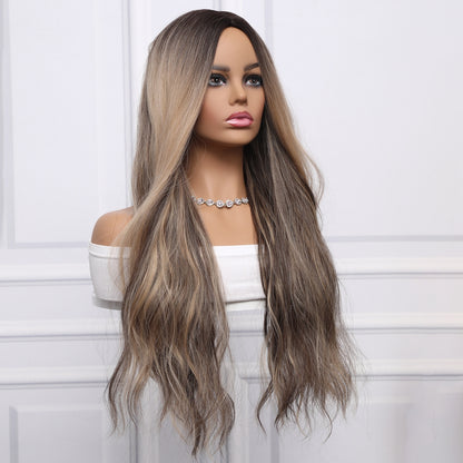 Juliana | Blonde and Brown Gradient Wig | Body Wave Wig | Curly Wig | 28 inch Wig | TM Pop