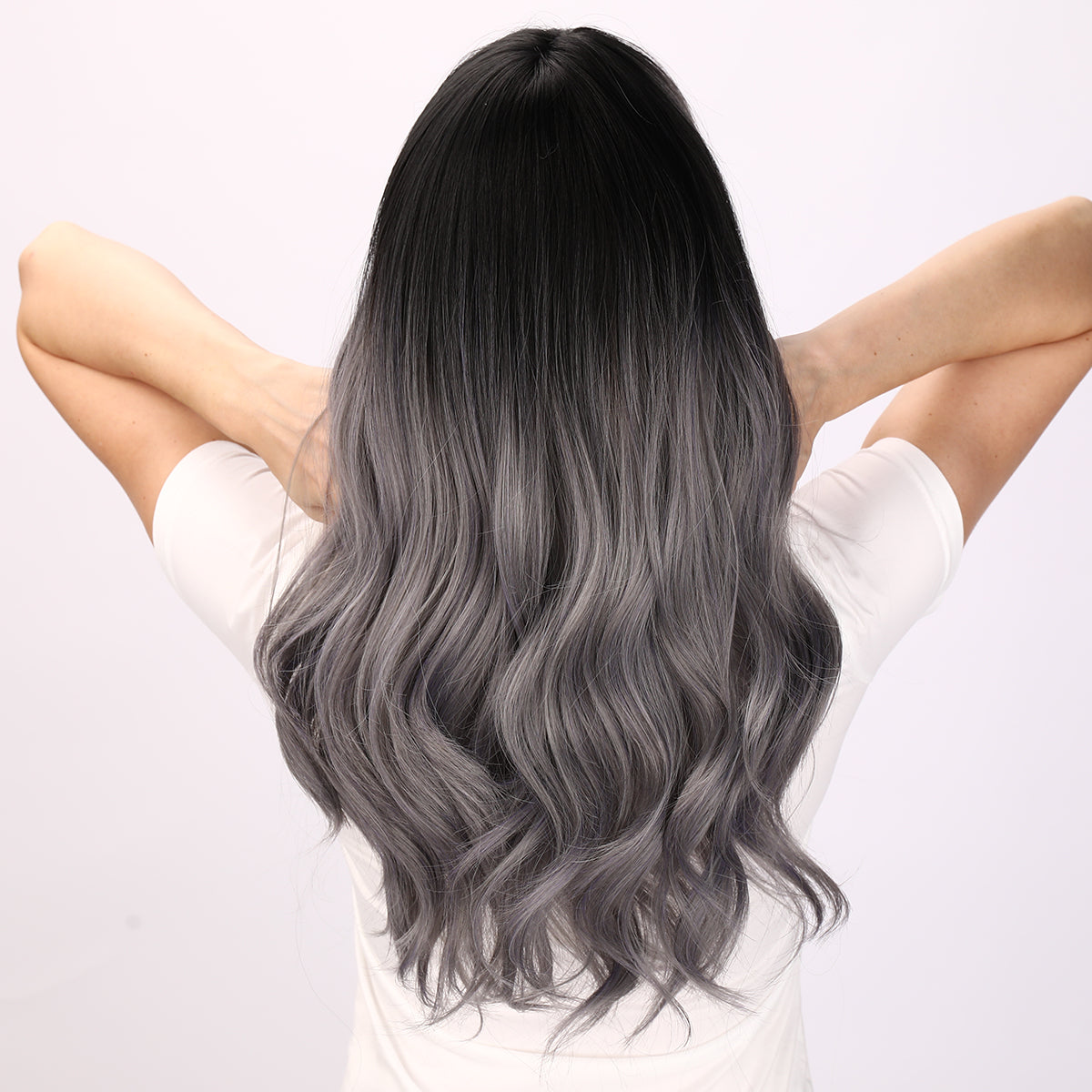 Londyn | Gray Gradient Wig | Deep Wave Wig | Curly Wig | 22 inch Wig | TM Pop