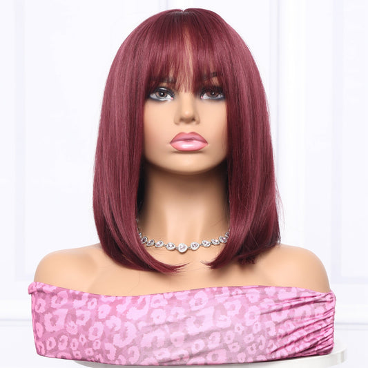 Wine Red | Straight Bob | 14inch | apn Prtheus