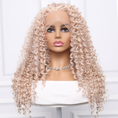 Camille | 13*1.5 Front Lace | Blonde | Curly Wave | 18” | SM001 | Apn Popinrow