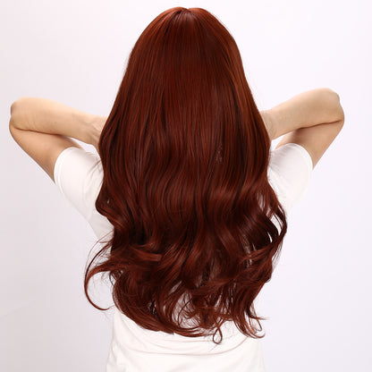 Sara | Wine Red Wig | Deep Wave Wig | 24 inch Wig | TM Pop