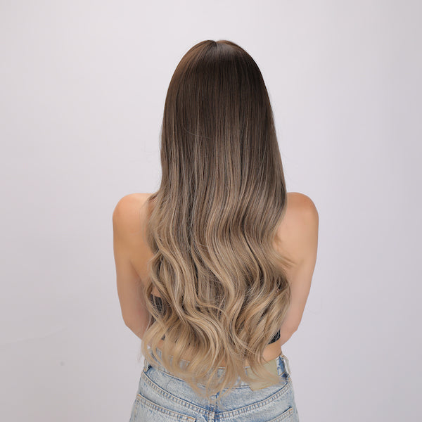 Ariel | Blonde and Ombre Wig | Deep Wave Wig | 26 inch Wig | SM458 | Apn Popinrow