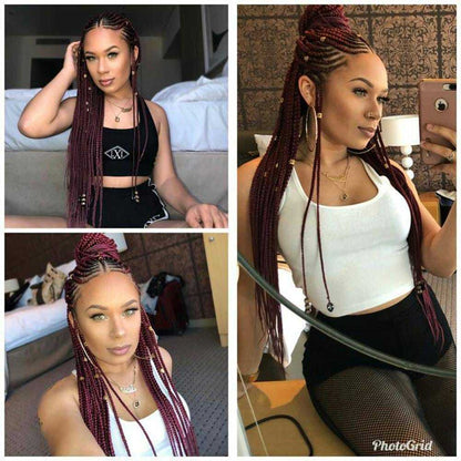 Box Braid | T1B/BURG | 20” | Apn Realway（6 pcs）