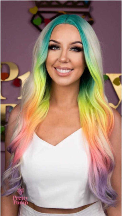 Riley | Hand Woven T-PART 13*1*4.5 Front Lace | Rainbow | Body Wave | 28 inch | SM9010 | Apn Popinrow