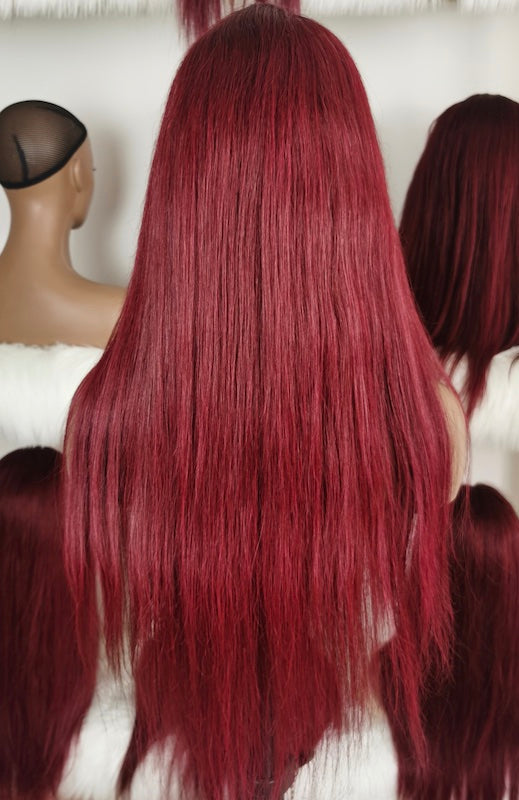 Harley | Wine Red | Daily Style | Body Wave Hair | 13*5*1 Lace Front | Human Hair | 130% Density | SMH1351T-1699J-130ST | Apn Popinrow