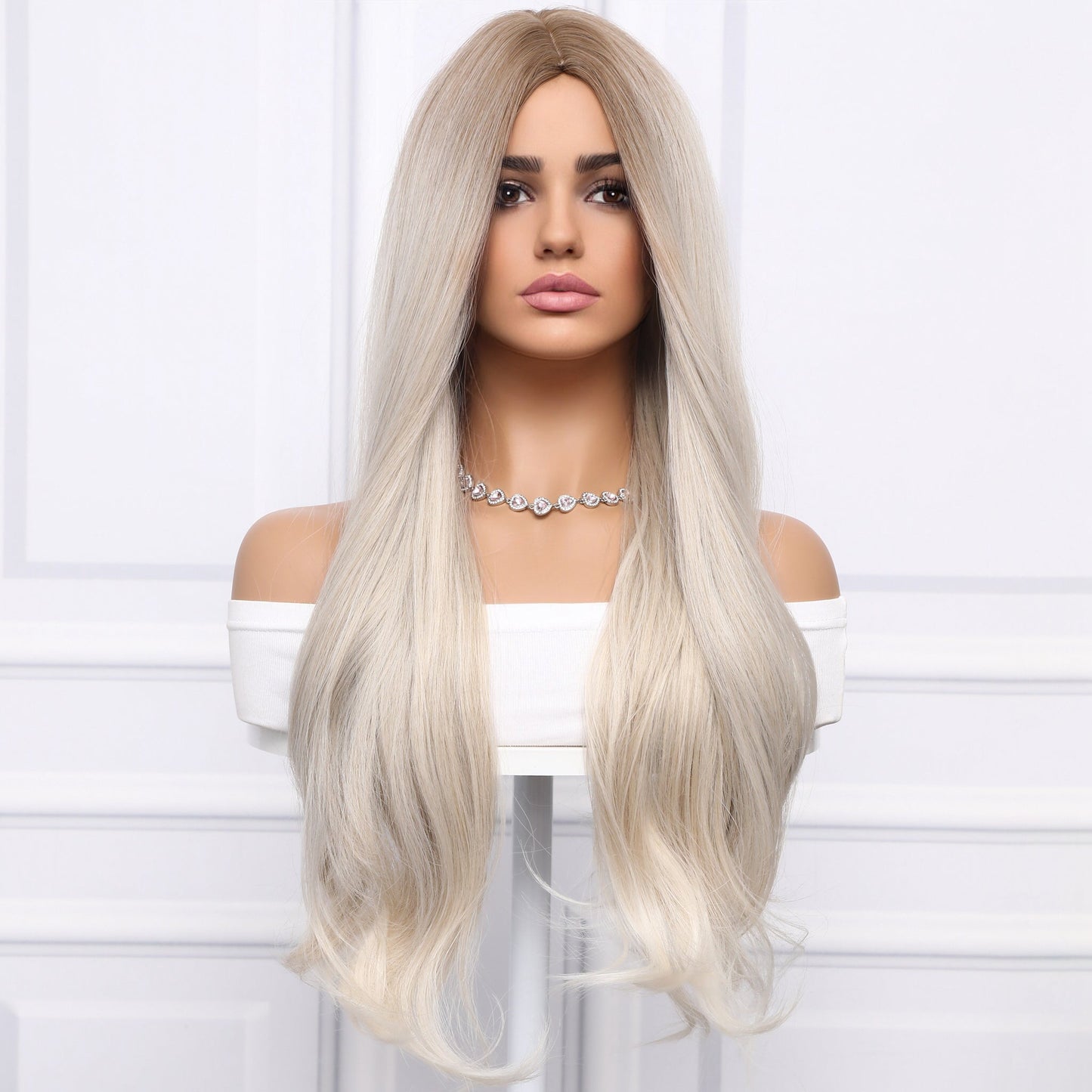 Jasmine | Gray Wig | Deep Wave Wig | 28 inch Wig | SM5302 | Apn Popinrow