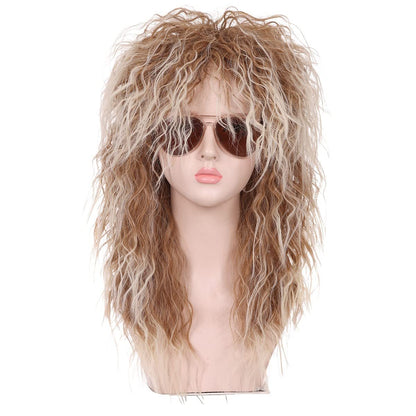 Golden | Men's 80'S Rocker Wig| Long Curly | TM Pop
