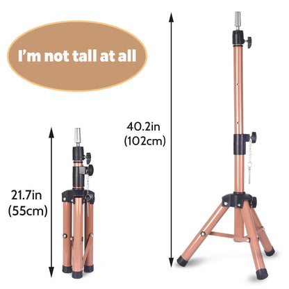 Wig Stand | Tripod Mannequin Head Stand | Adjustable Heavy Duty | 40 Inches | TM Pop