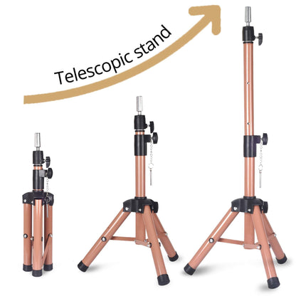 Wig Stand | Tripod Mannequin Head Stand | Adjustable Heavy Duty | 40 Inches | sanjiaojia | Apn Popinrow