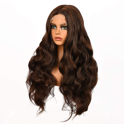 Celeste | Brown Highlight | Loose Wave | T-Part Lace Front | 24-inch | SML720 | Apn Popinrow